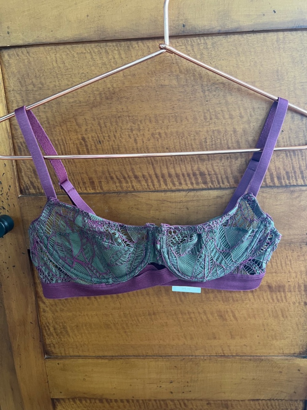 🫒Bohemian Underwire Stetchy Band Bra Olive / Magenta | Else - 32B - Picture 6 of 17
